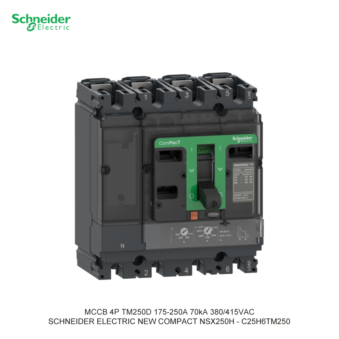 MCCB 4P TM250D 175-250A 70KA 380/415VAC