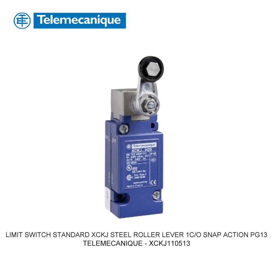 LIMIT SWITCH STANDARD XCKJ STEEL ROLLER LEVER 1C/O SNAP ACTION PG13