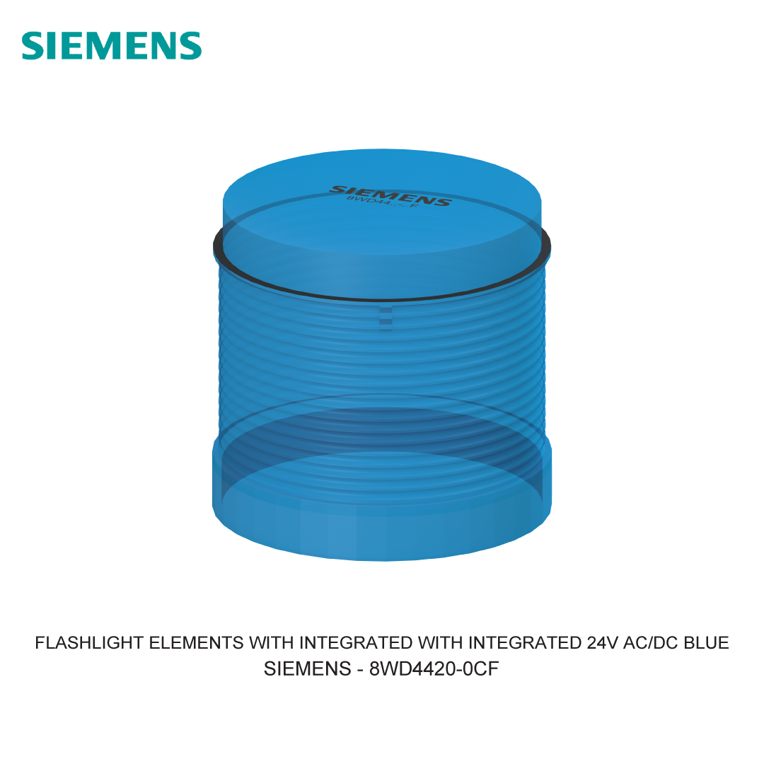 FLASHLIGHT ELEMENTS WITH INTEGRATED WITH INTEGRATED 24V AC/DC BLUE