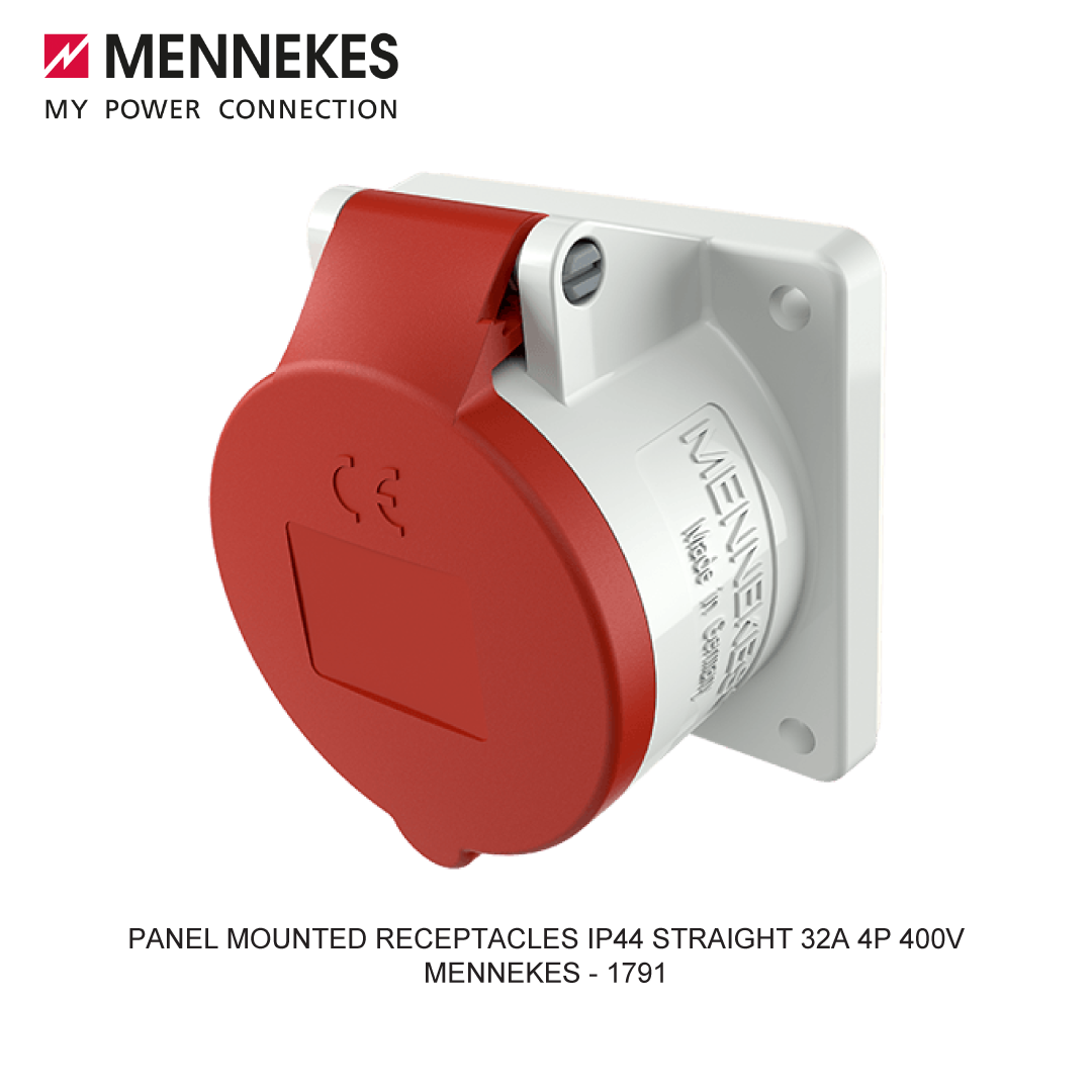 PANEL MOUNTED RECEPTACLES IP44 STRAIGHT 32A 4P 400V