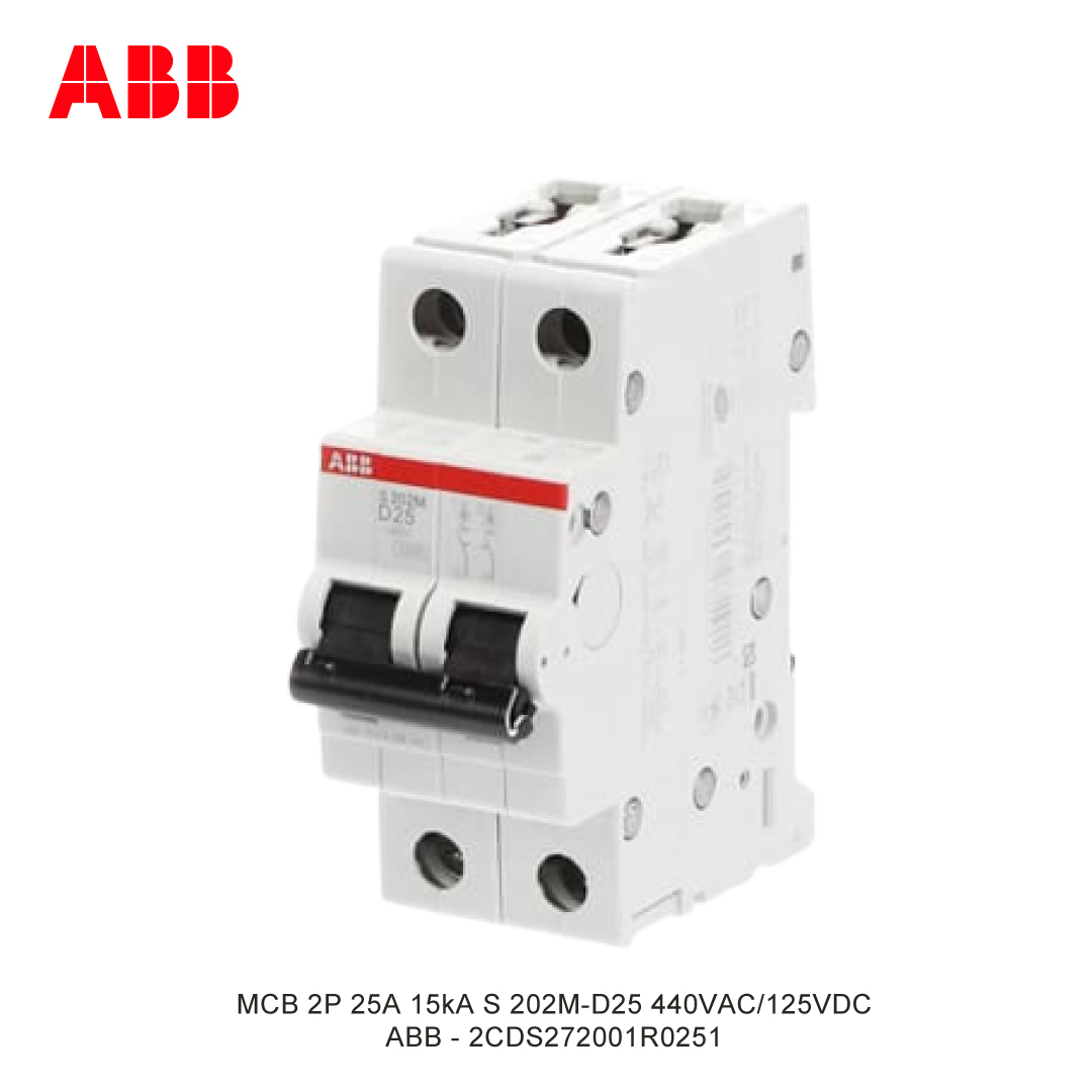 MCB 2P 25A 15kA KURVA D