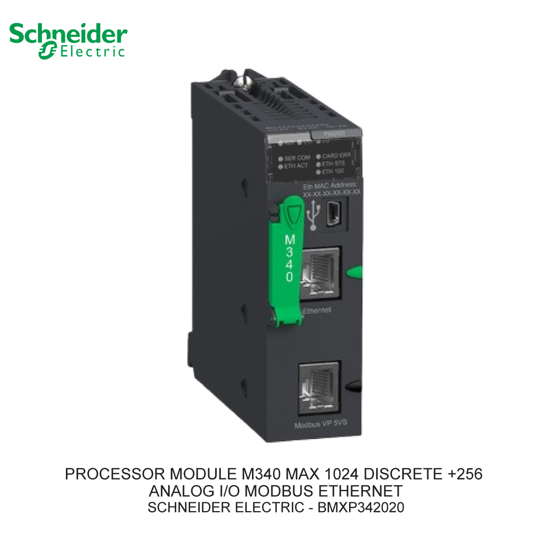 PROCESSOR MODULE M340 MAX 1024 DISCRETE +256 ANALOG I/O MODBUS ETHERNET