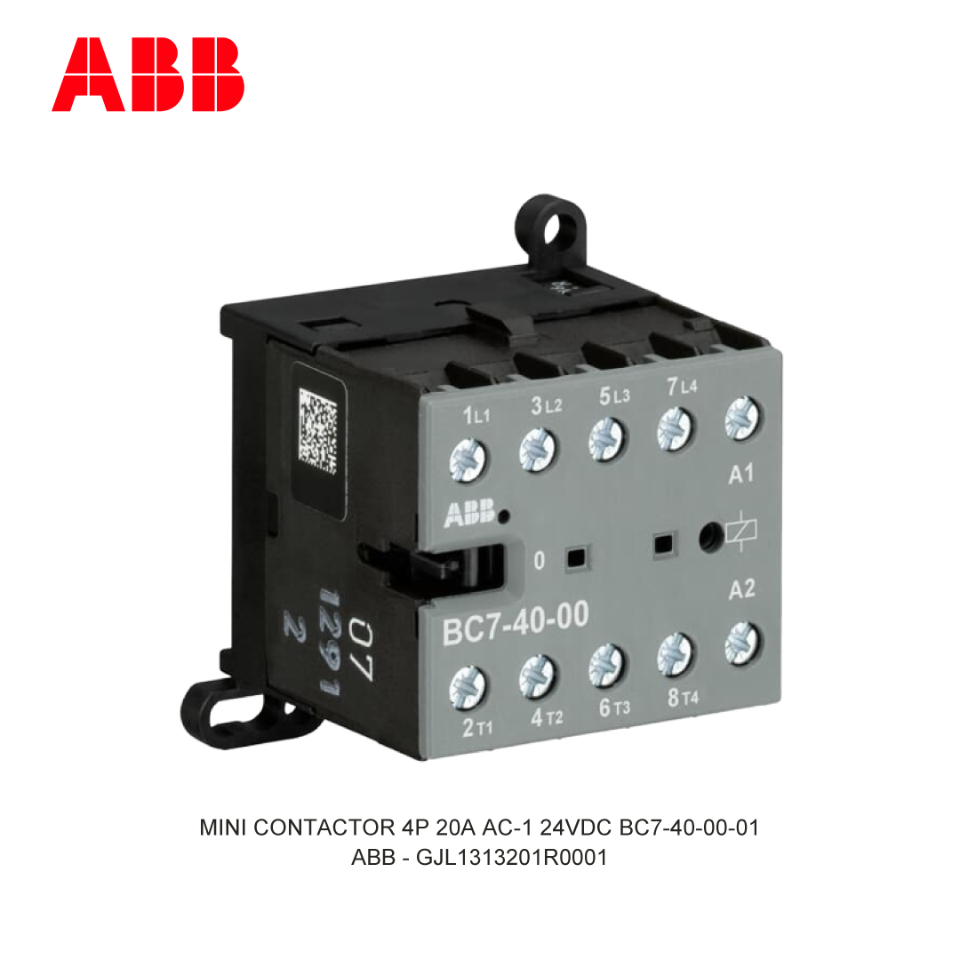 MINI CONTACTOR 4P 20A AC-1 24VDC BC7-40-00-01