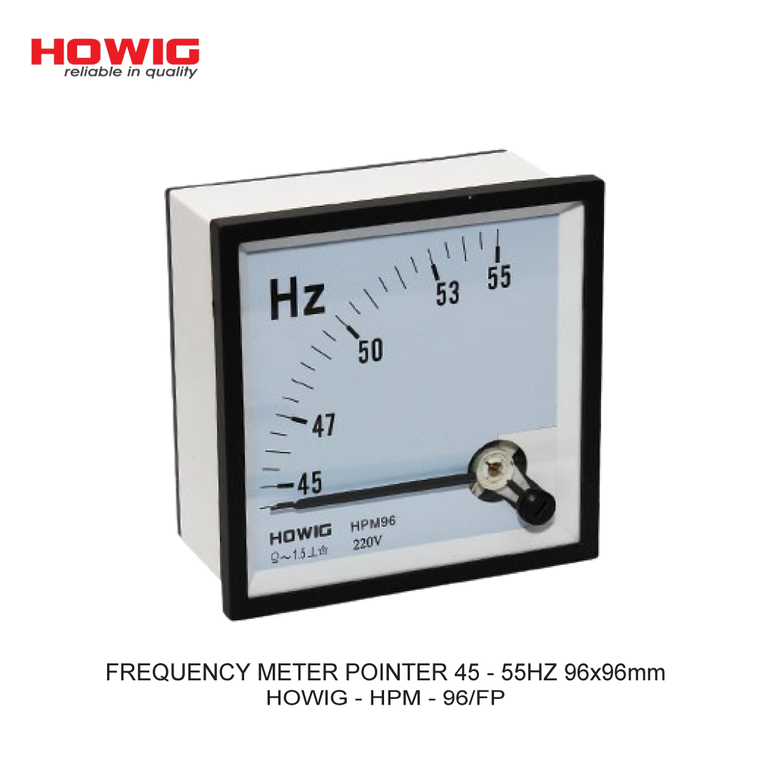 FREQUENCY METER POINTER 45 - 55HZ 96x96mm