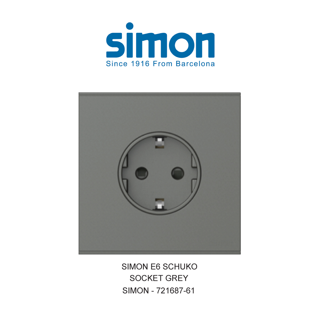 SIMON E6 STOP KONTAK SCHUKO ABU-ABU