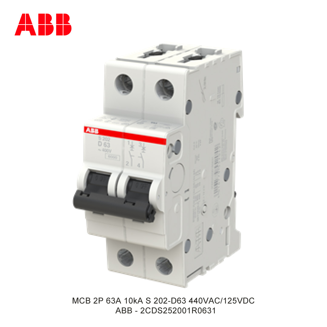 MCB 2P 63A 6kA/10kA CURVA D