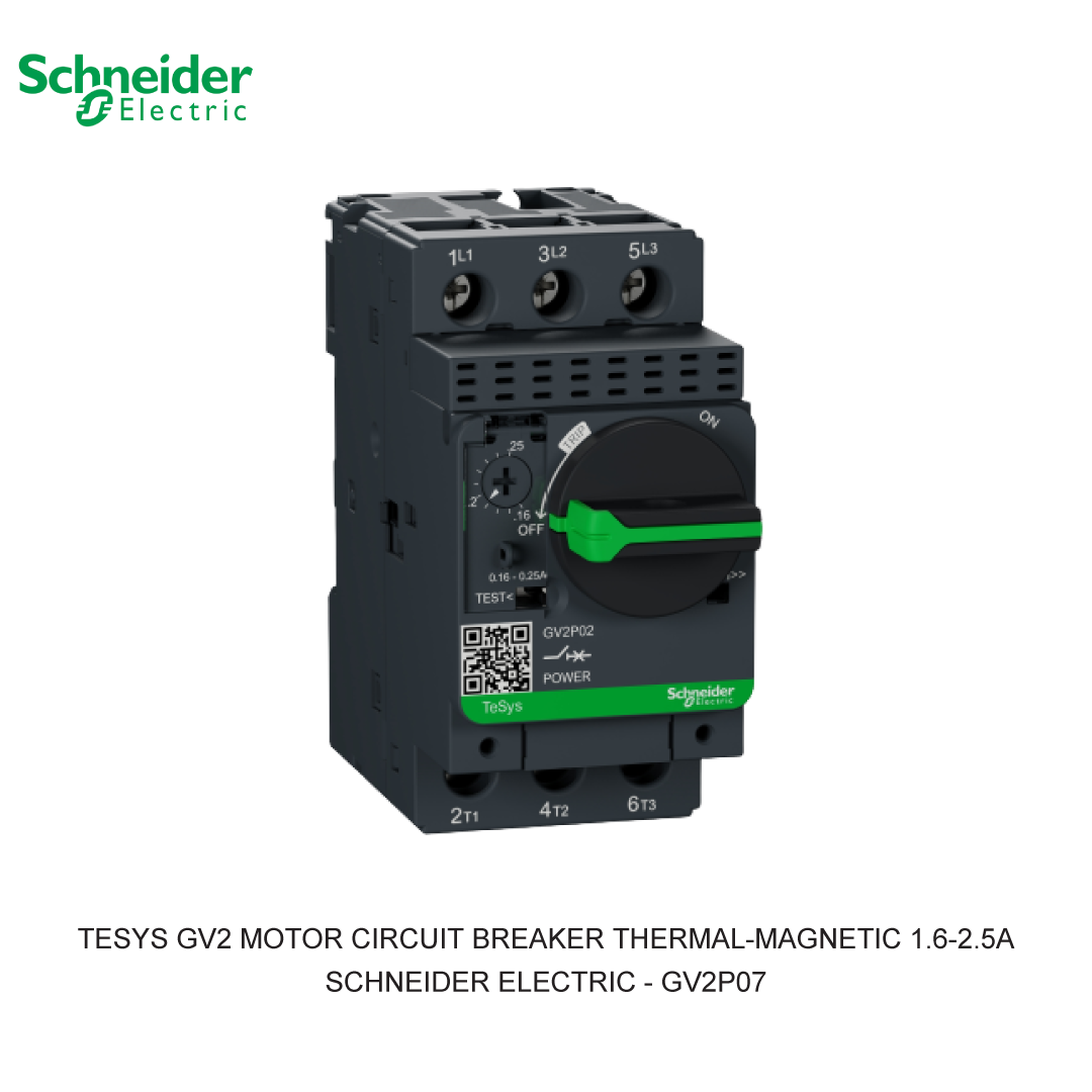 TESYS GV2 MOTOR CIRCUIT BREAKER THERMAL-MAGNETIC 1.6-2.5A