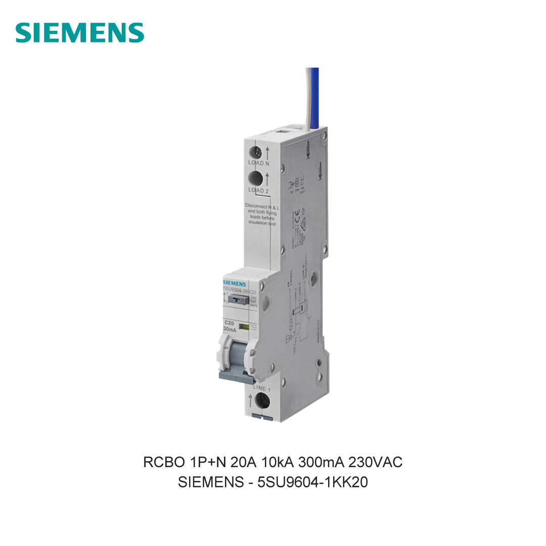 RCBO 1P+N 20A 10kA 300mA 230VAC