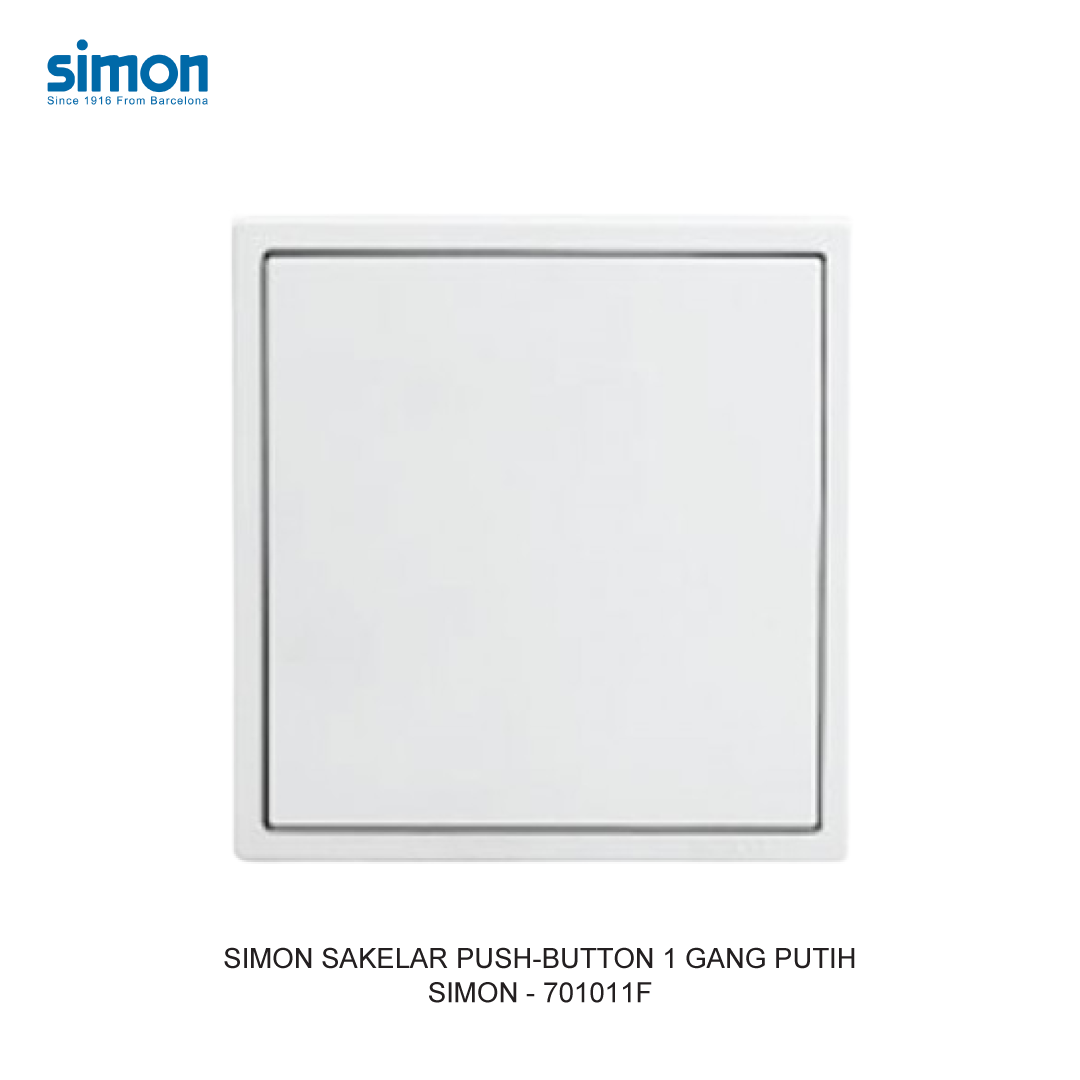 SIMON i7 1 GANG PUSH-BUTTON SWITCH MODULE WHITE