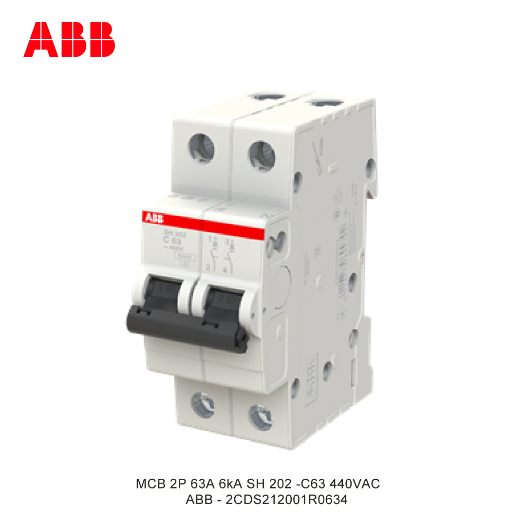 MCB 2P 63A 6kA CURVA C