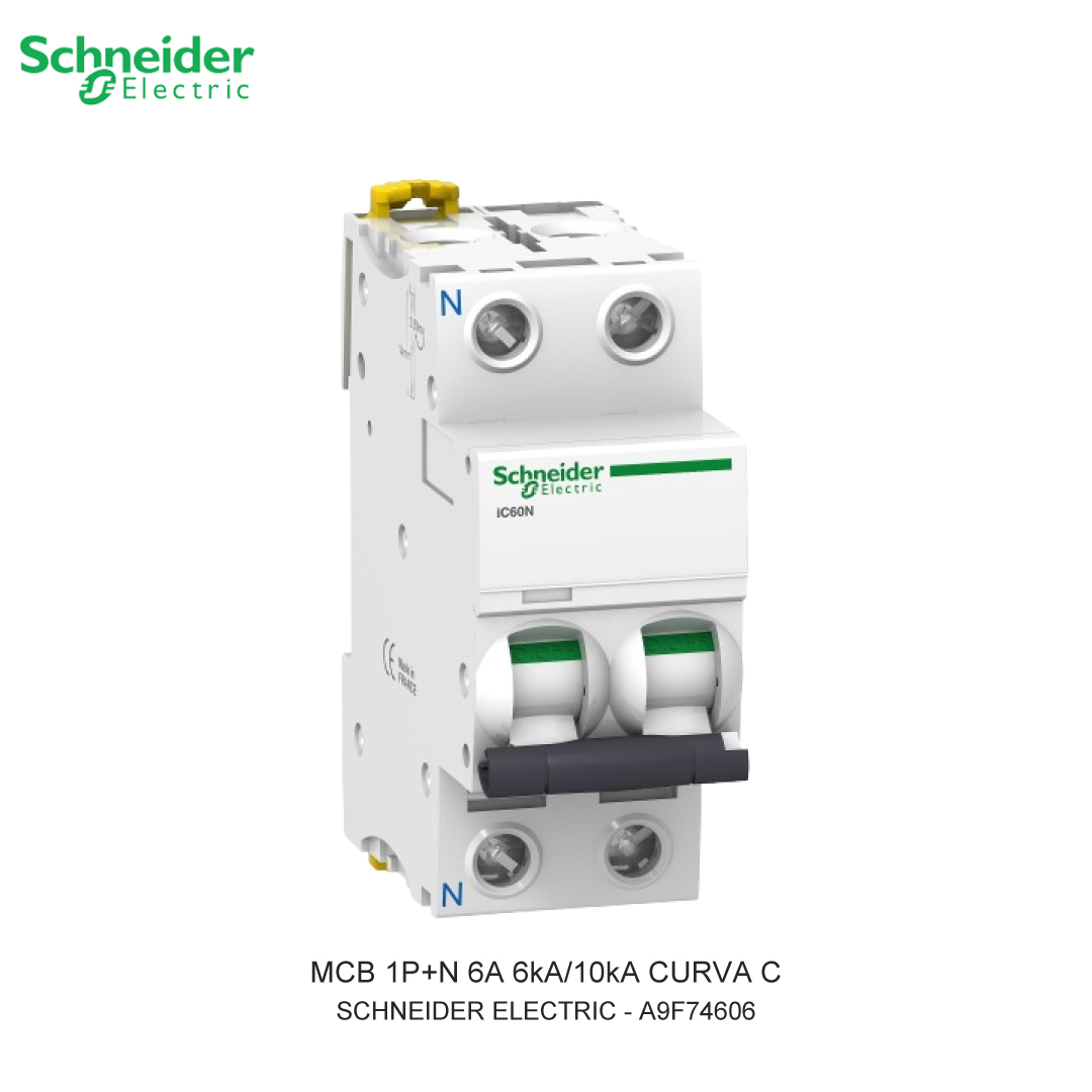 MCB 1P+N 6A 6kA/10kA CURVA C