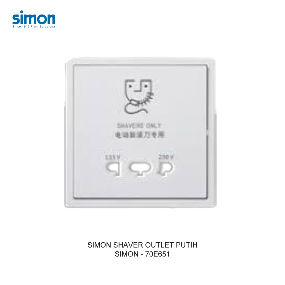 SIMON i7 SHAVER OUTLET MODULE WHITE