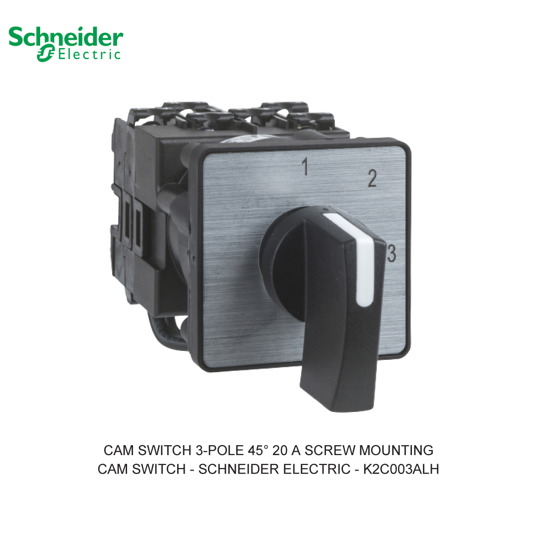CAM SWITCH 3-POLE 45° 20 A SCREW MOUNTING