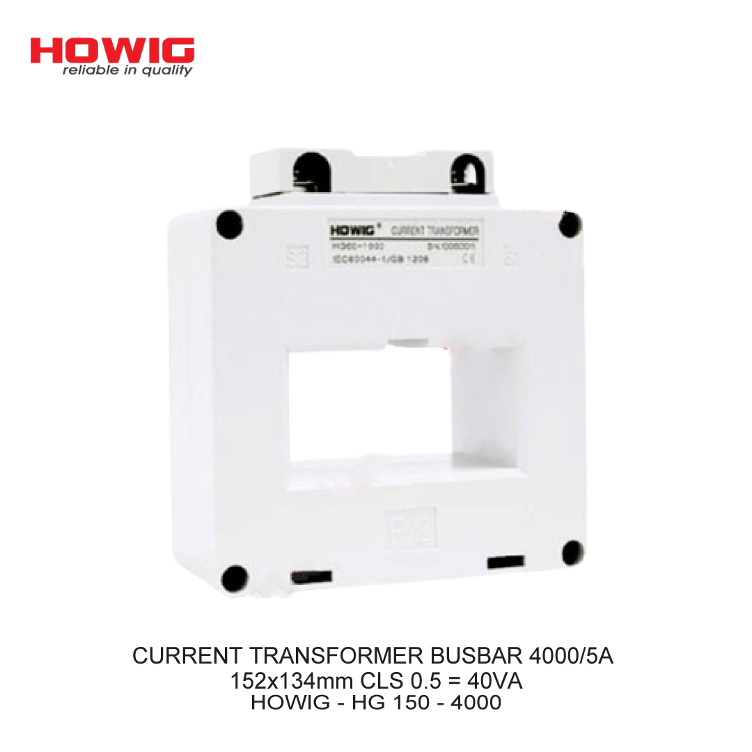 CURRENT TRANSFORMER BUSBAR 4000/5A 152x134mm CLS 0.5 = 40VA
