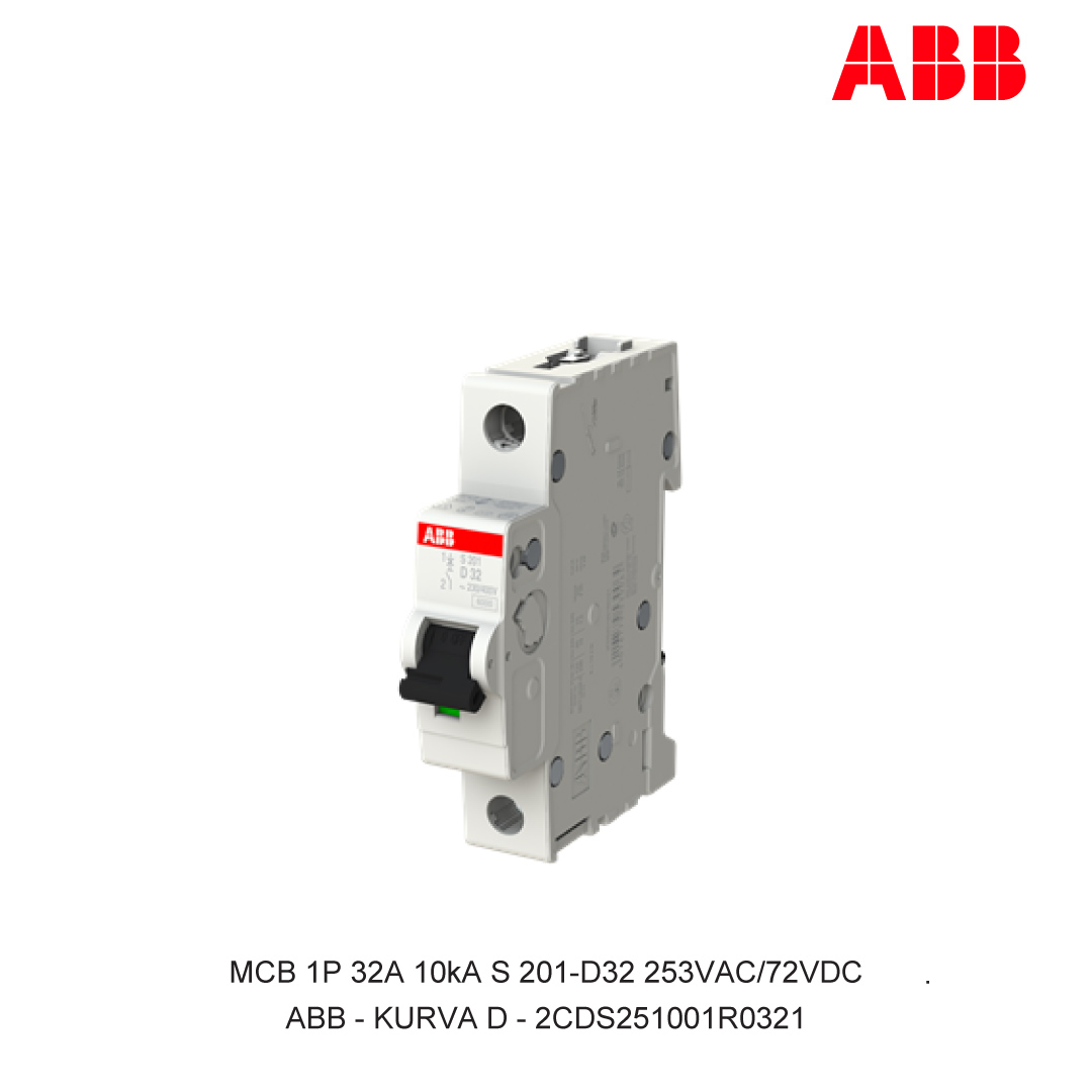 MCB 1P 32A 6kA/10kA KURVA D