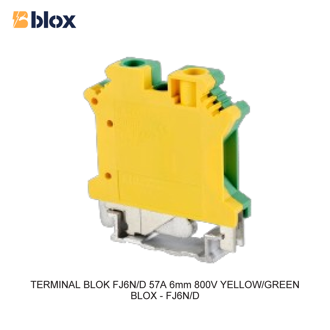 TERMINAL BLOK FJ6N/D 57A 6mm 800V KUNING/HIJAU