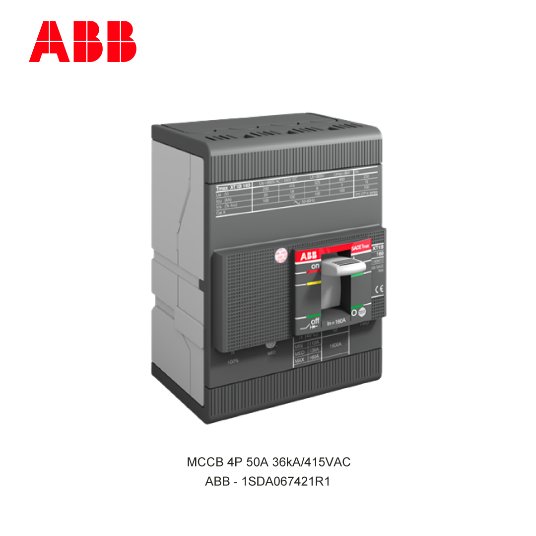 MCCB 4P 50A 36kA/415VAC