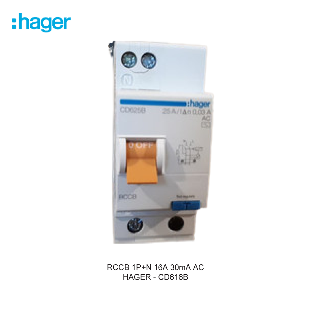 RCCB 1P+N 16A 30mA AC