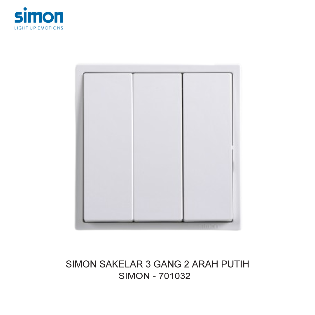 SIMON i7 3 GANG 2 WAY SWITCH MODULE WHITE