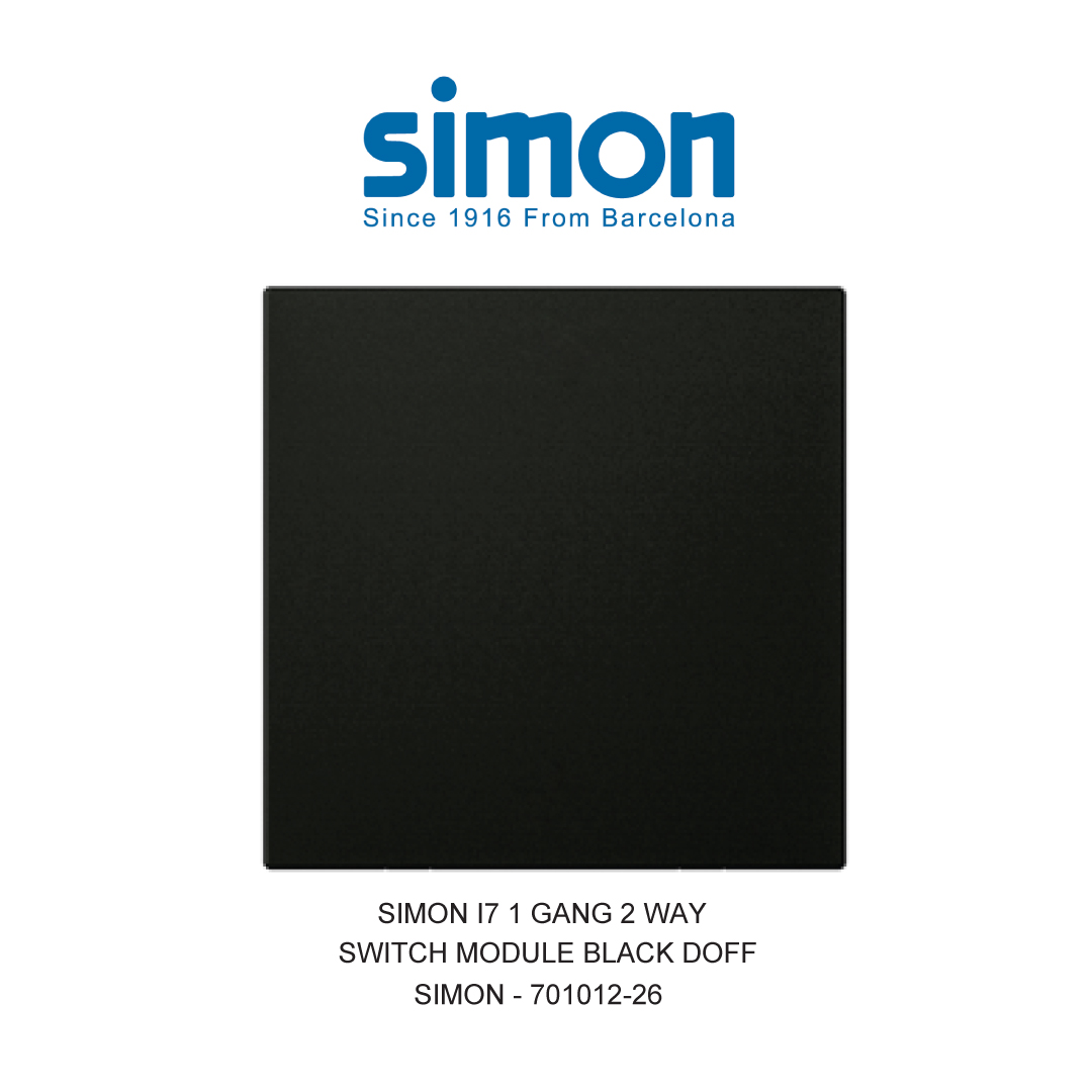SIMON i7 1 GANG 2 WAY SWITCH MODULE BLACK DOFF