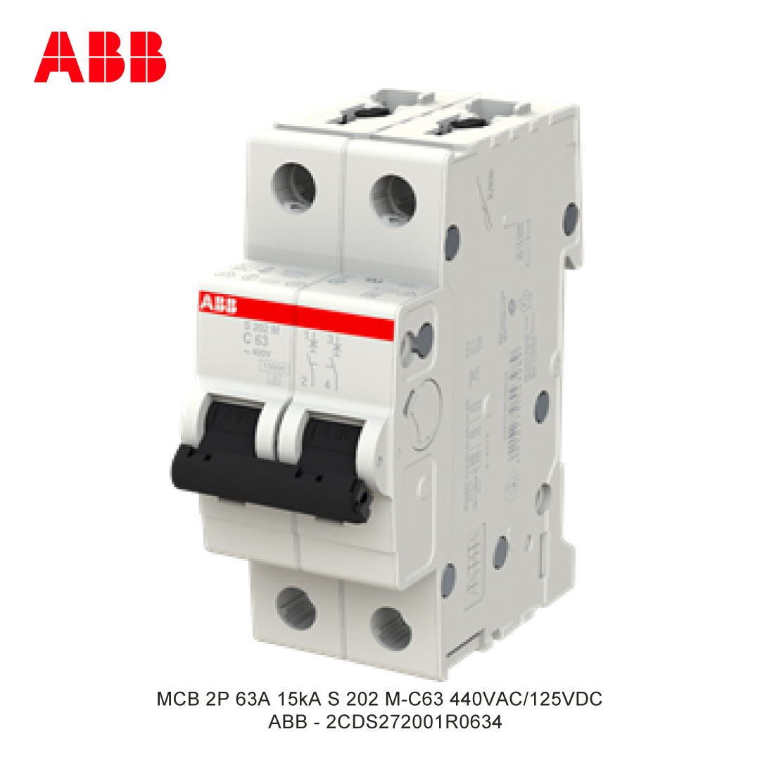 MCB 2P 63A 15kA CURVA C