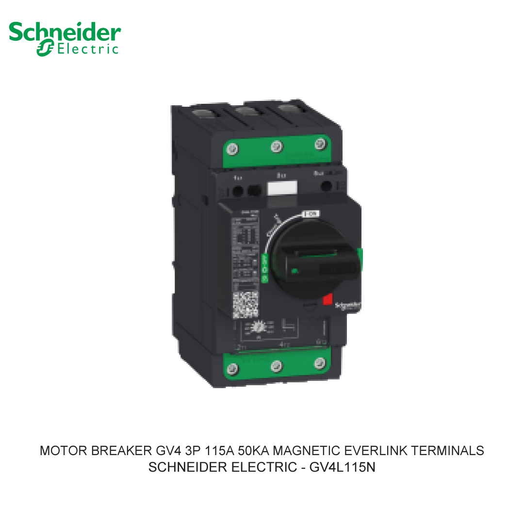 MOTOR BREAKER GV4 3P 115A 50KA MAGNETIC EVERLINK TERMINALS