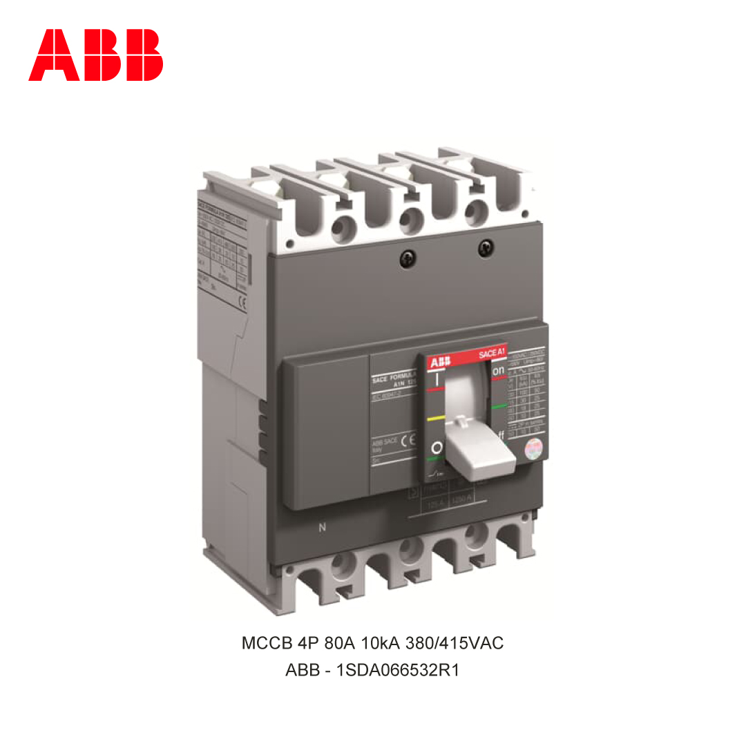 MCCB 4P 80A 10kA 380/415VAC