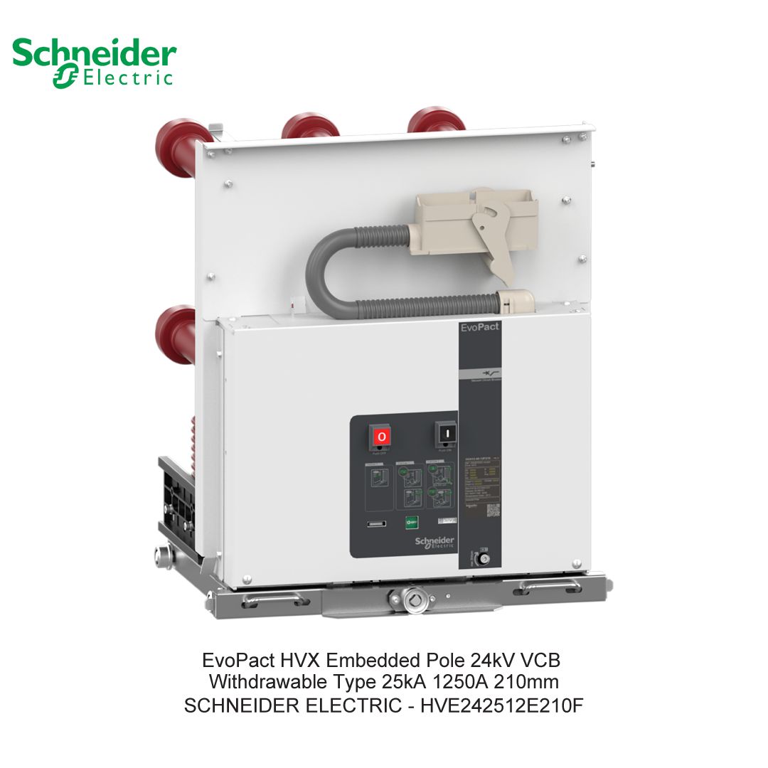 EvoPact HVX Embedded Pole 24kV VCB Withdrawable 25kA 1250A 210mm