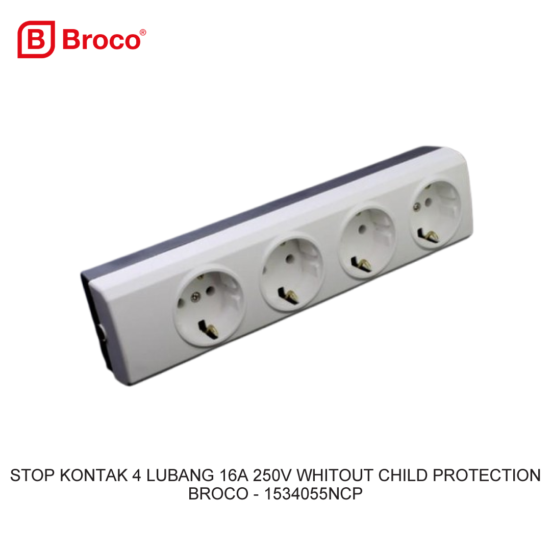 STOP KONTAK 4 LUBANG 16A 250V WITHOUT CHILD PROTECTION