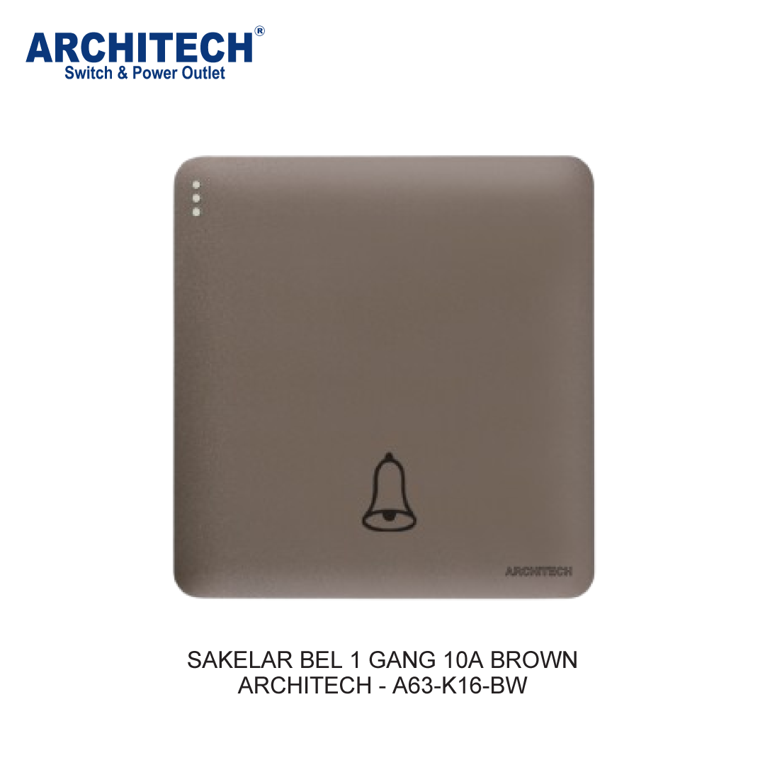 SAKELAR BEL 1 GANG 10A BROWN