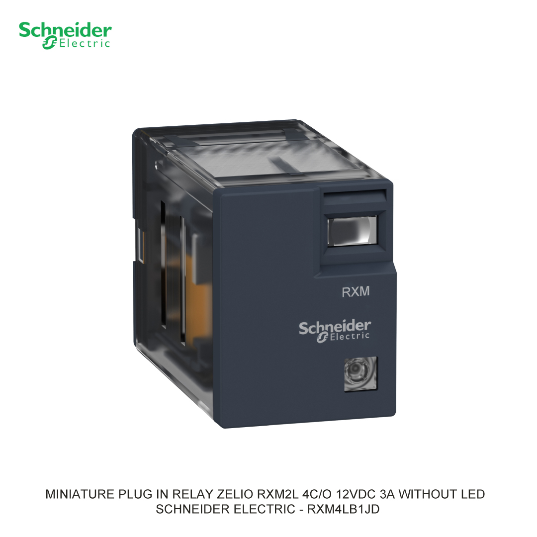 MINIATURE PLUG IN RELAY ZELIO RXM2L 4C/O 12VDC 3A WITHOUT LED SCHNEIDER ...