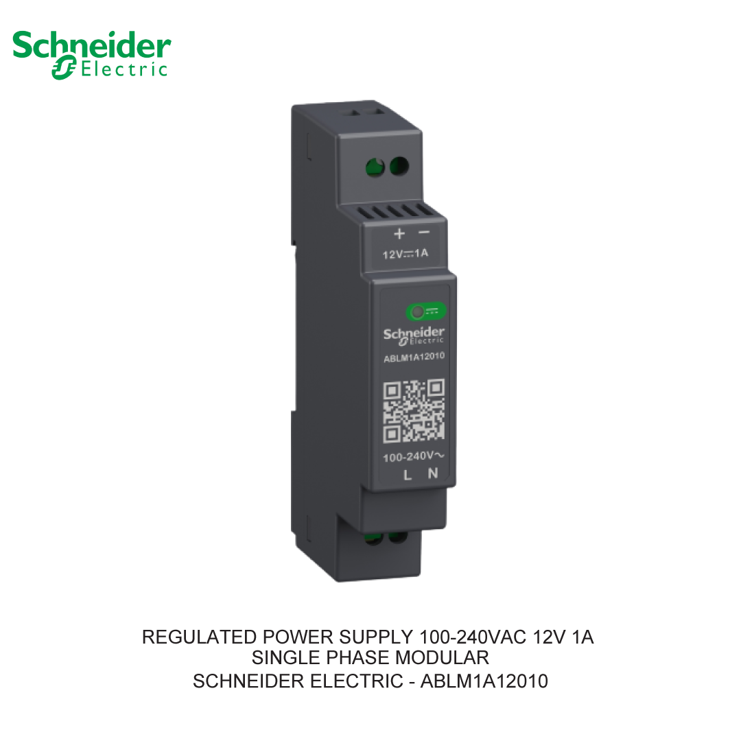 REGULATED POWER SUPPLY 100-240VAC 12V 1A SINGLE PHASE MODULAR