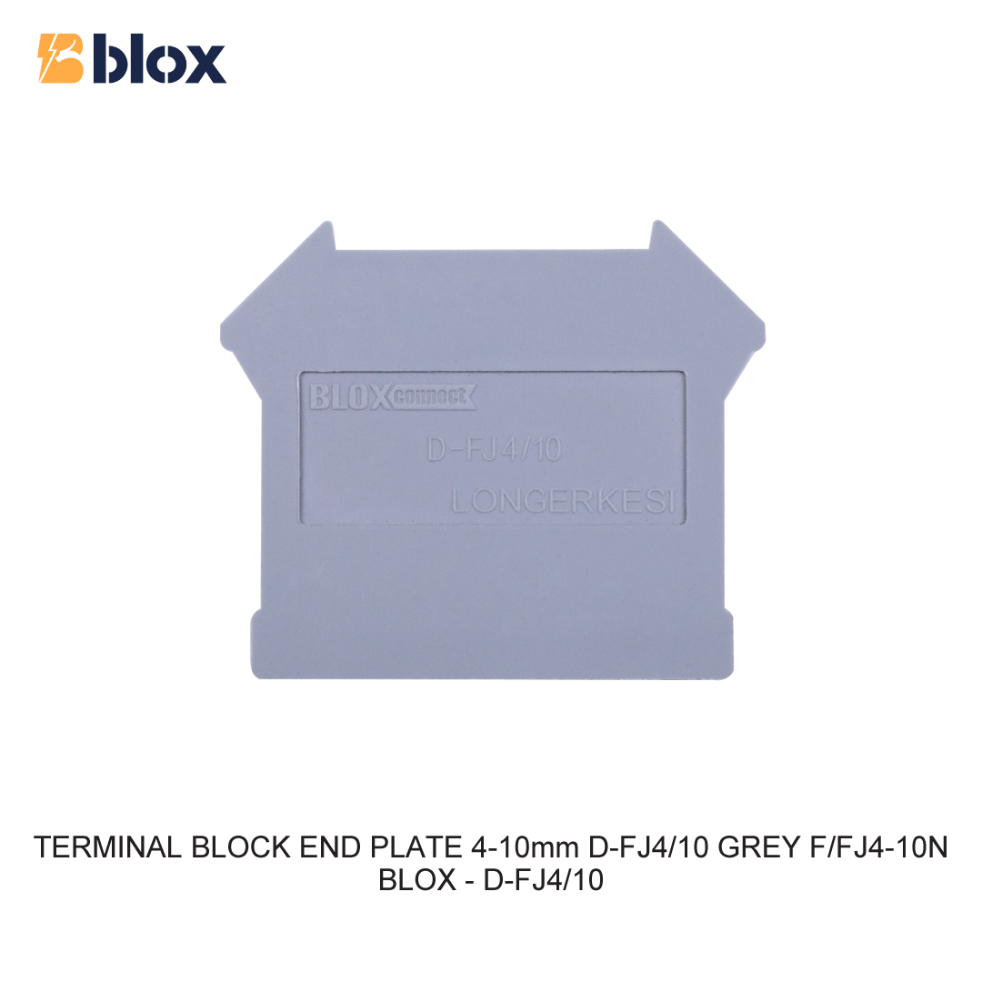 TERMINAL BLOCK END PLATE 4-10mm D-FJ4/10 ABU-ABU F/FJ4-10N