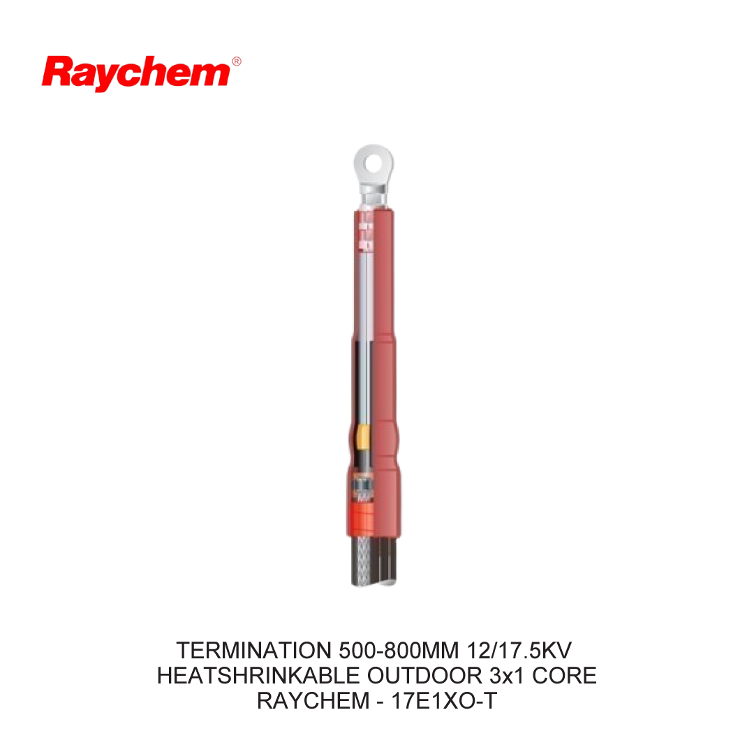 TERMINATION 500-800MM 12/17.5KV HEATSHRINKABLE OUTDOOR 3x1 CORE