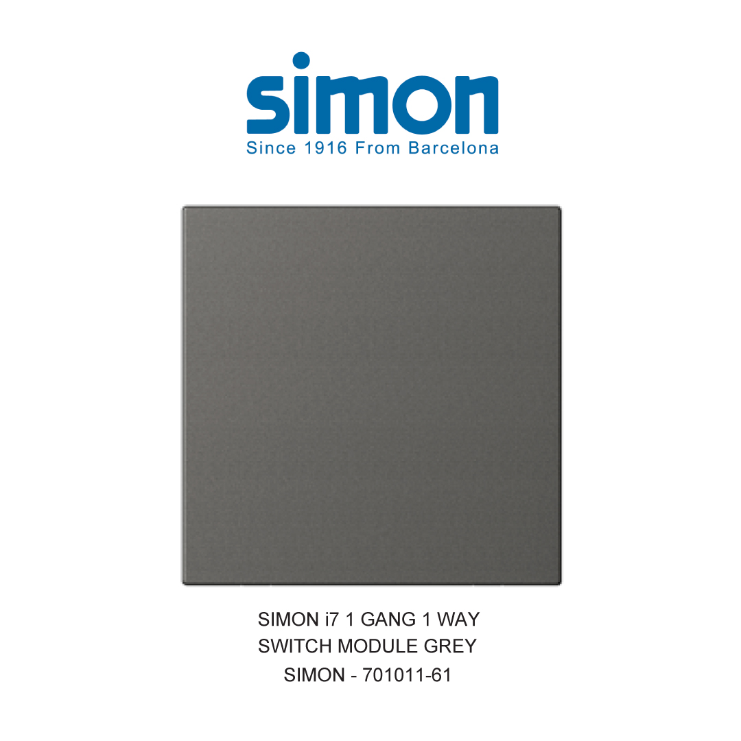 SIMON i7 1 GANG 1 WAY SWITCH MODULE GREY