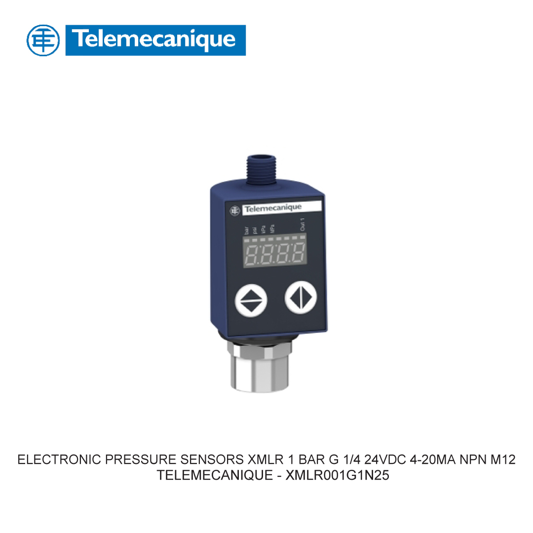 ELECTRONIC PRESSURE SENSORS XMLR 1 BAR G 1/4 24VDC 4-20MA NPN M12