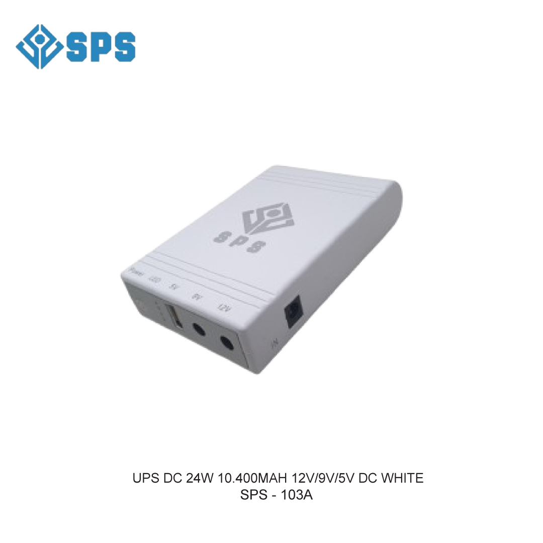 UPS DC 24W 10.400MAH 12V/9V/5V DC WHITE