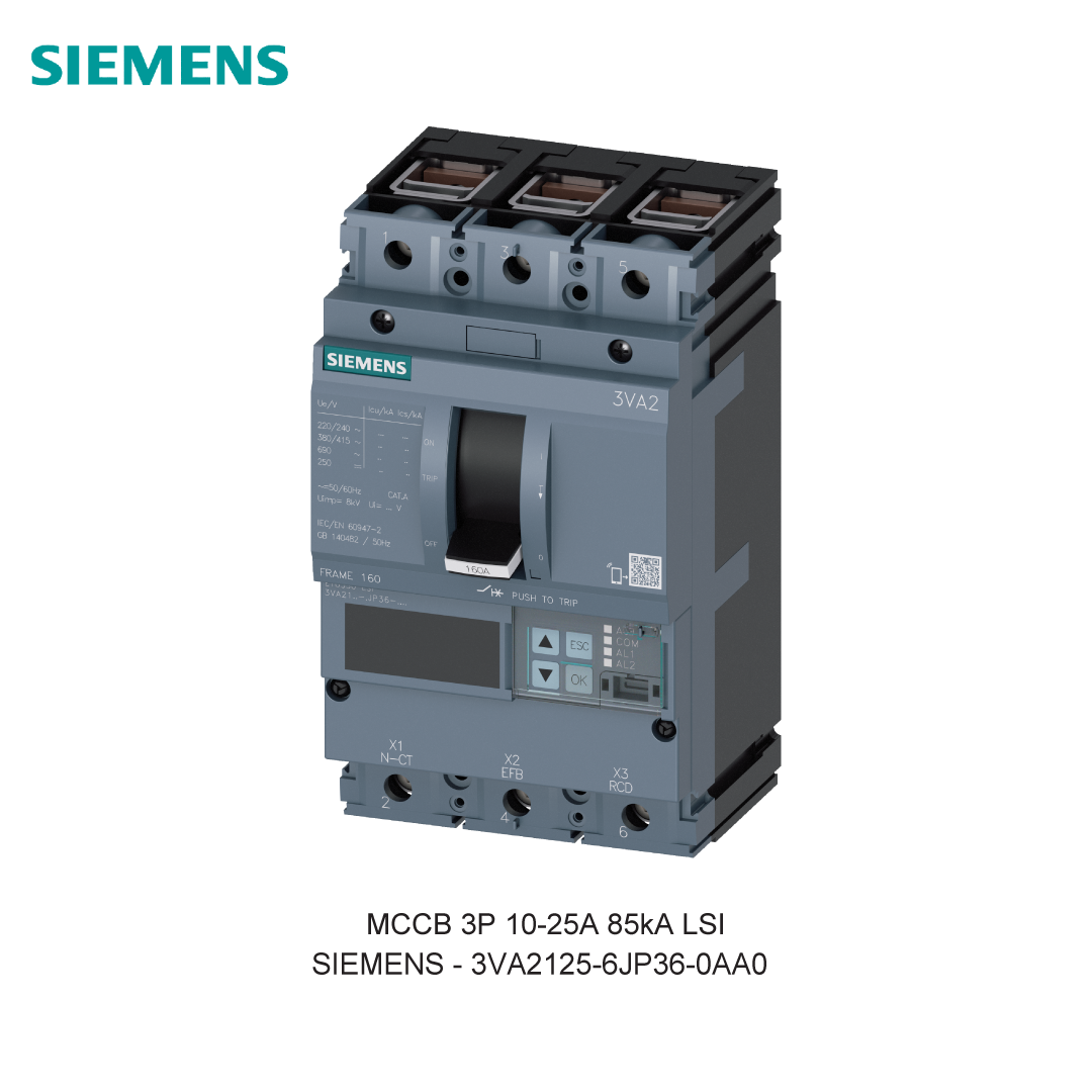 MCCB 3P 10-25A 85kA LSI