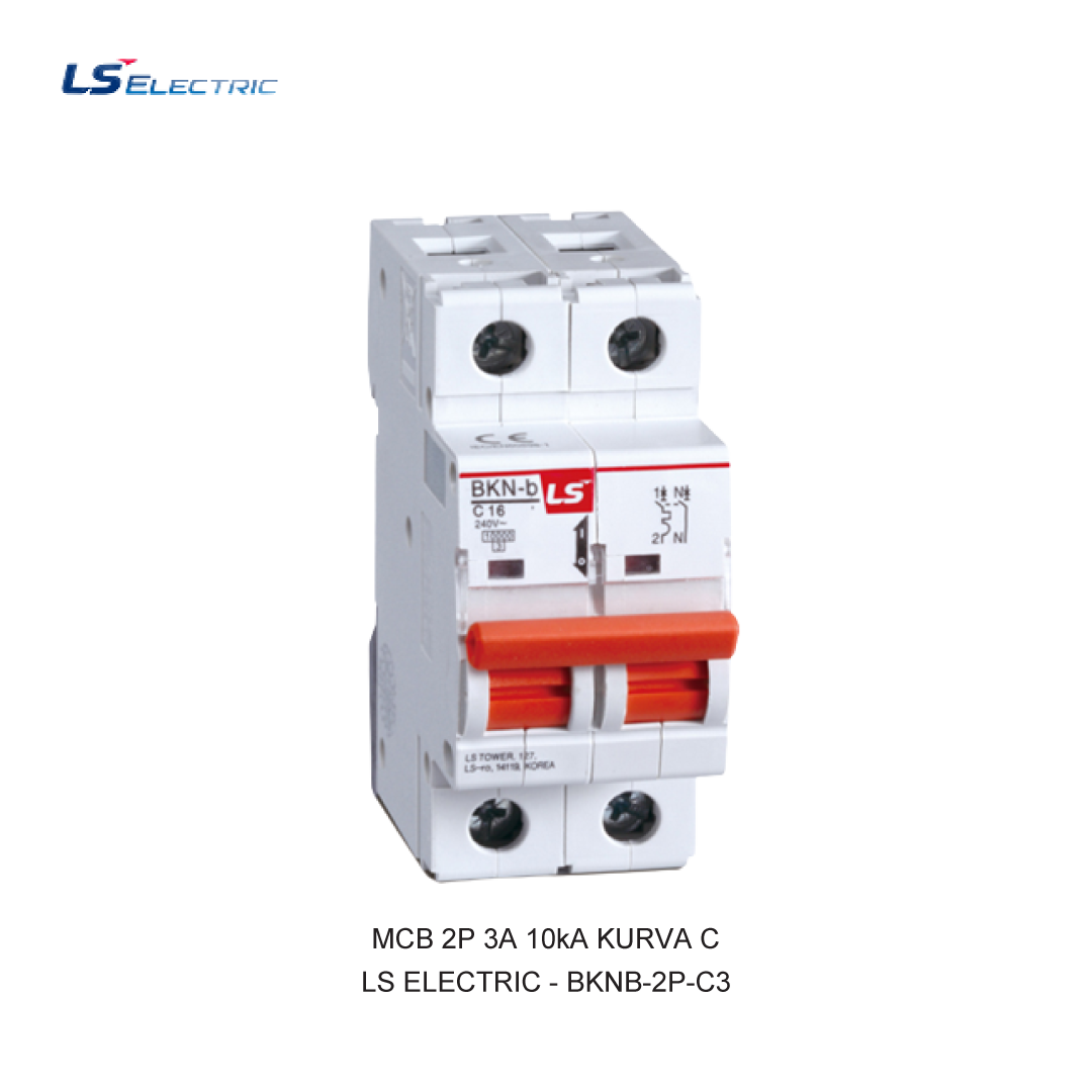 MCB 2P 3A 10kA CURVA C | ListrikKita.com