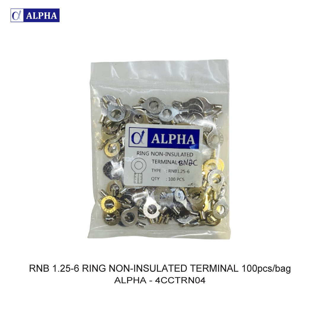 RNB 1.25-6 RING NON-INSULATED TERMINAL 100pcs/bag