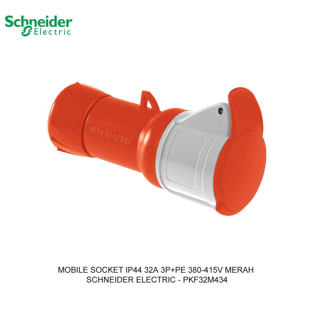 MOBILE SOCKET IP44 32A 3P+PE 380-415V MERAH