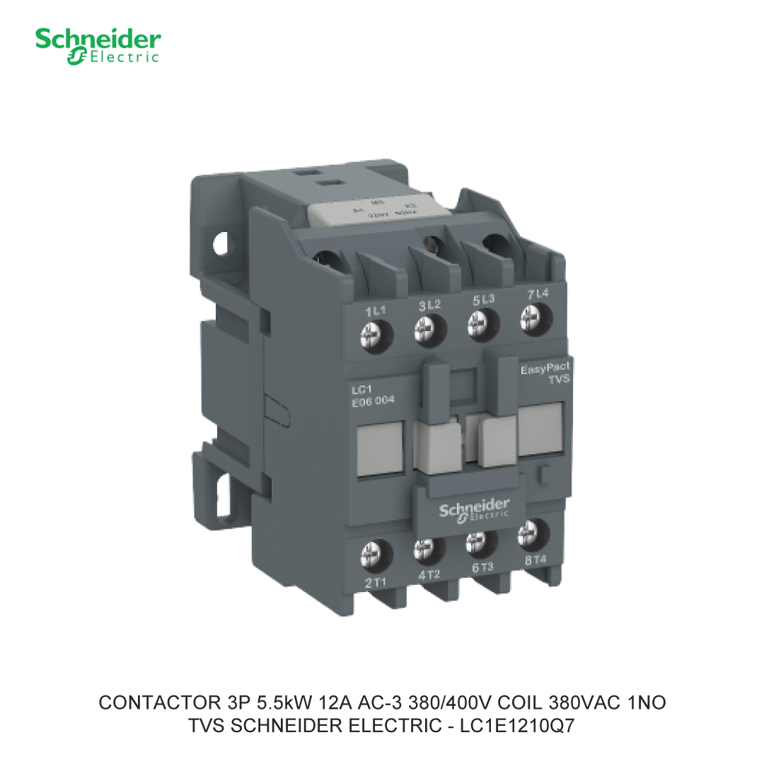 CONTACTOR 3P 5.5kW 12A AC-3 380/400V COIL 380VAC 1NO