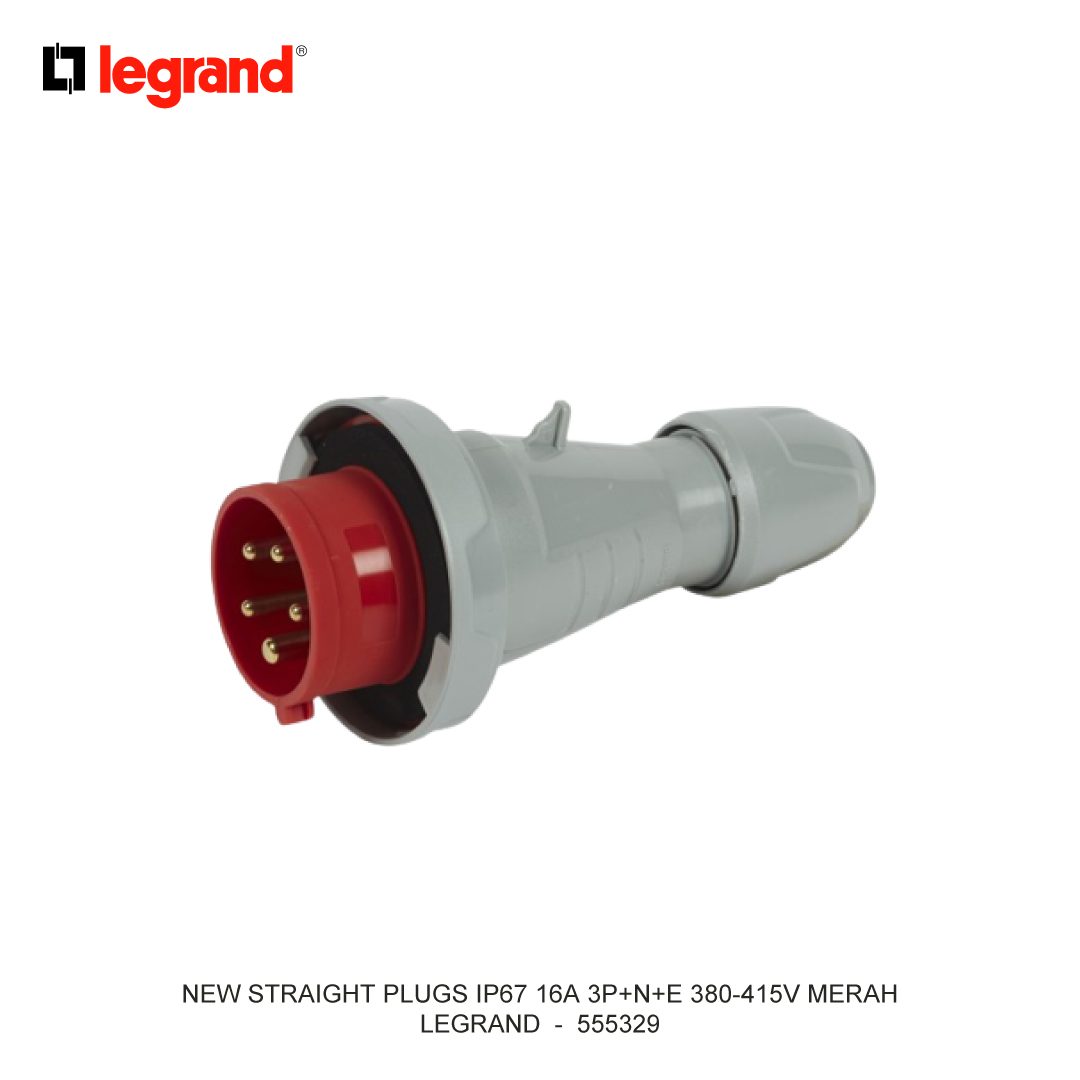 NEW STRAIGHT PLUGS IP67 16A 3P+N+E 380-415V MERAH