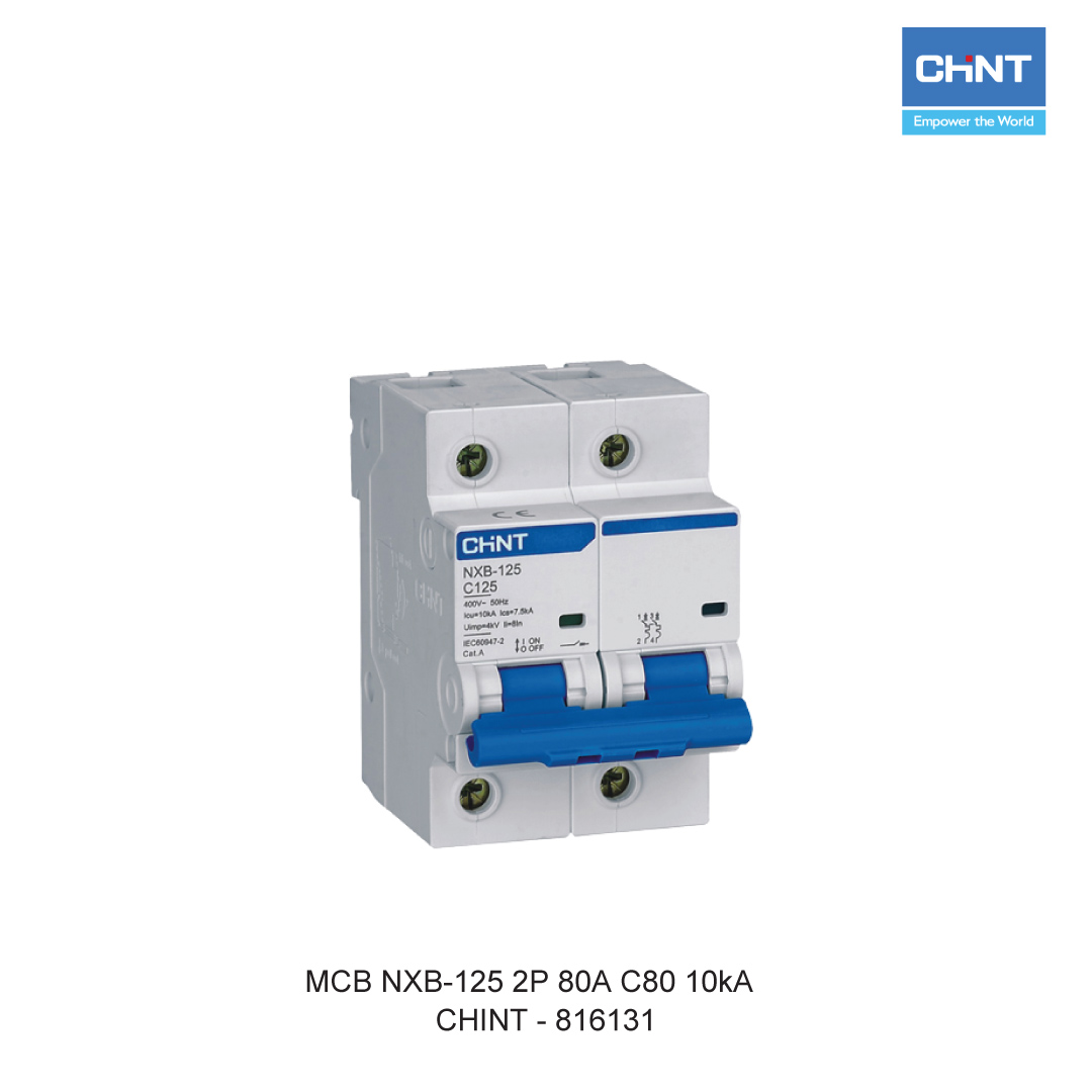 MCB NXB-125 2P 80A C80 10kA