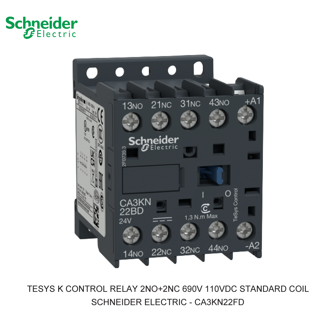TESYS K CONTROL RELAY 2NO+2NC 690V 110VDC STANDARD COIL