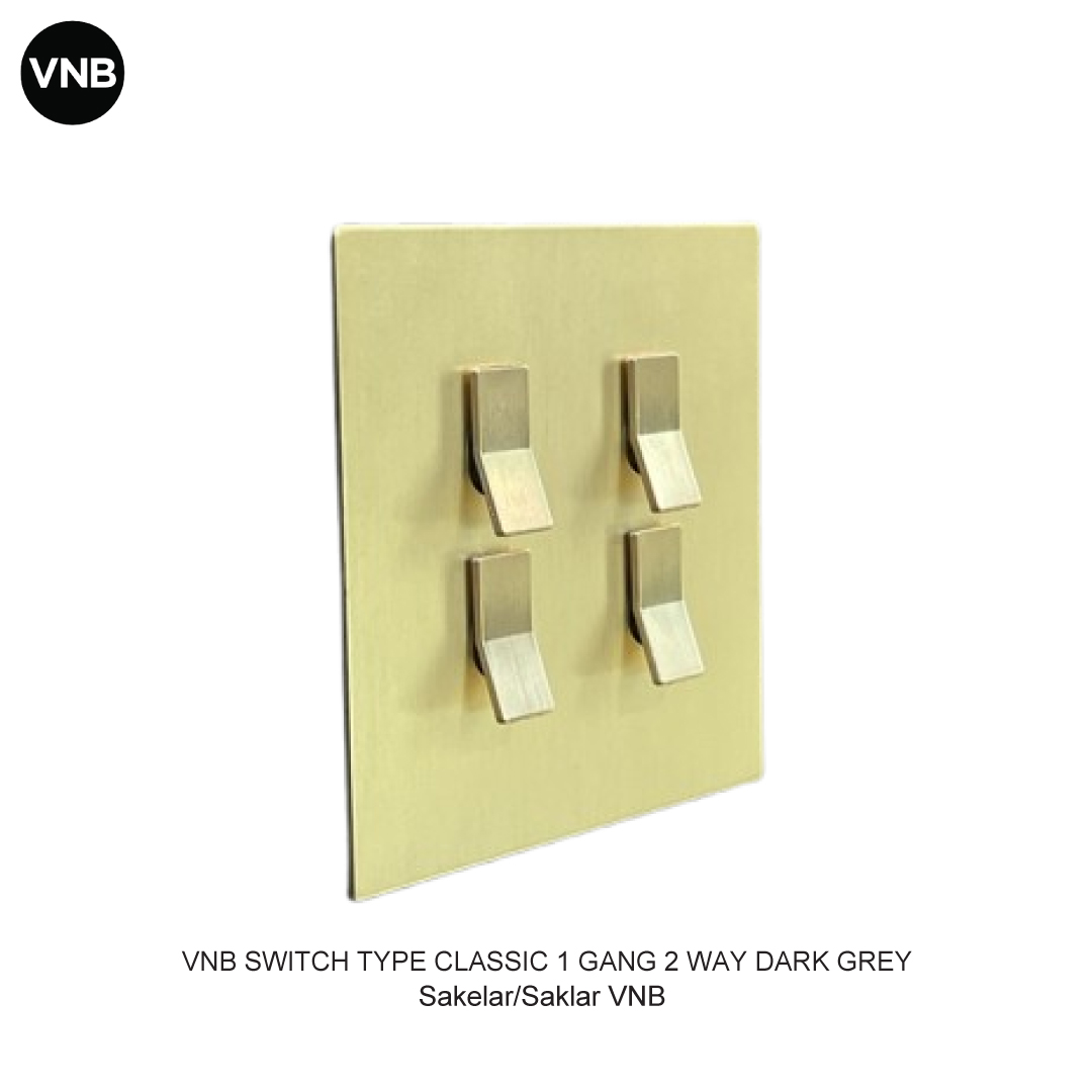 VNB SAKELAR TYPE CLASSIC 1 GANG 2 ARAH DARK GREY