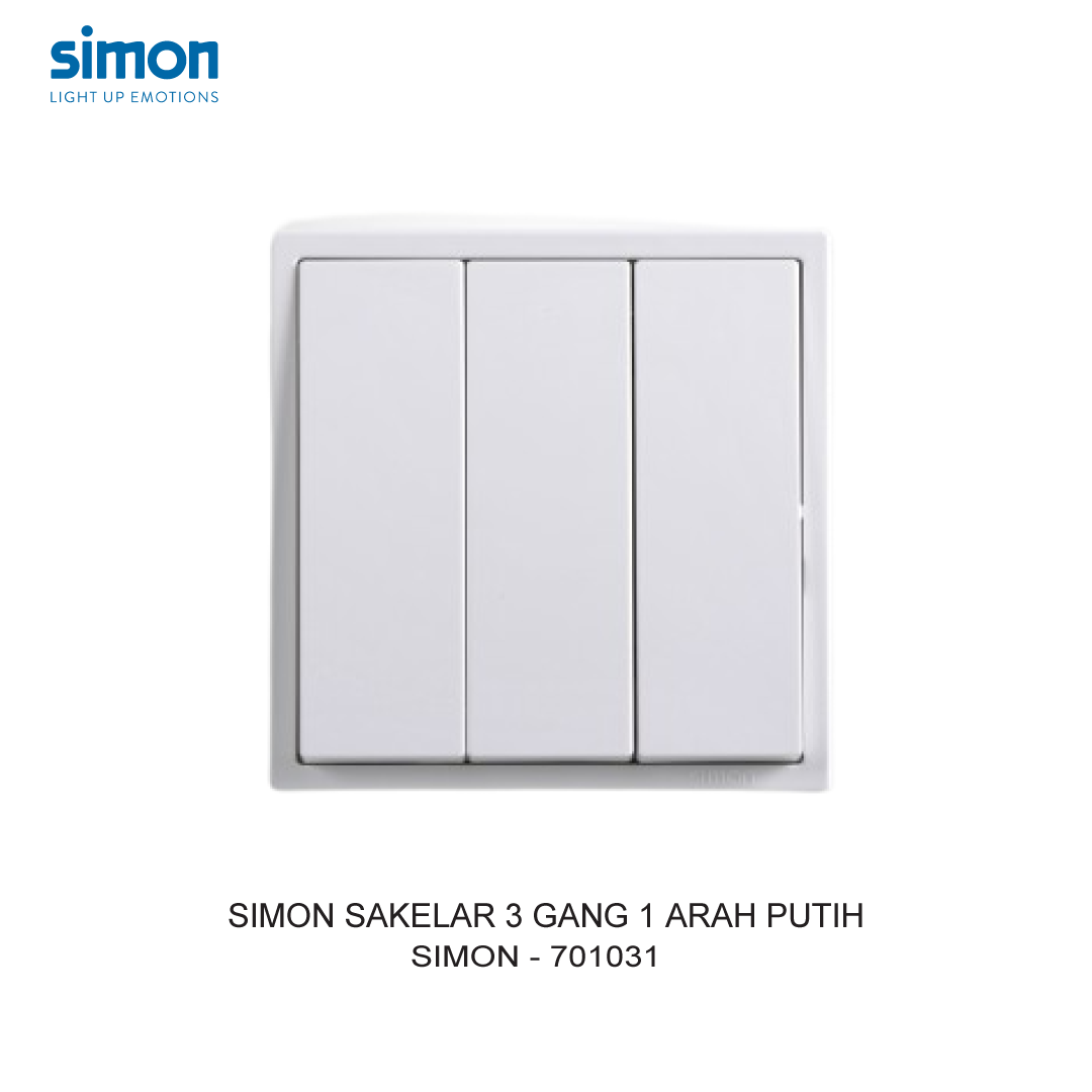SIMON i7 3 GANG 1 WAY SWITCH MODULE WHITE