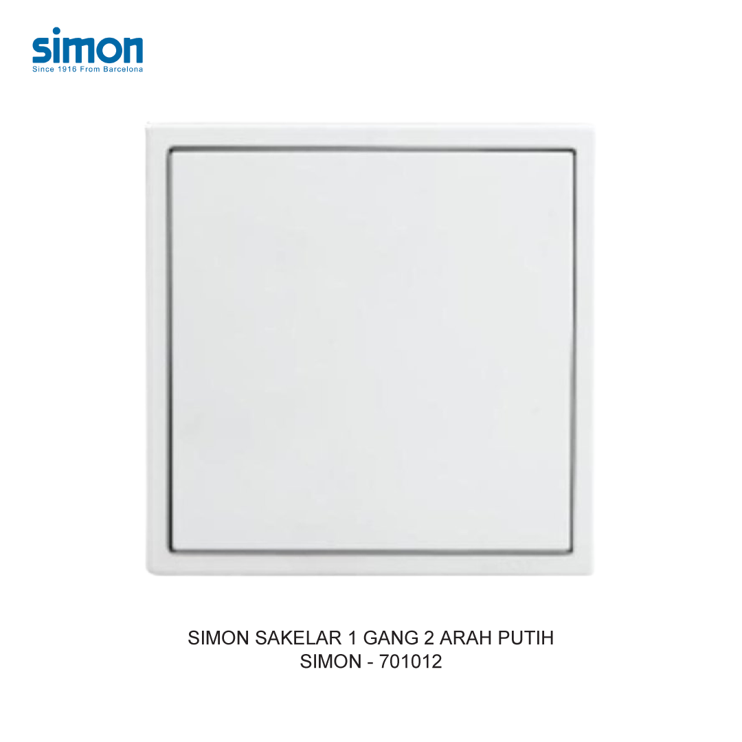 SIMON i7 SAKELAR 1 GANG 2 ARAH PUTIH