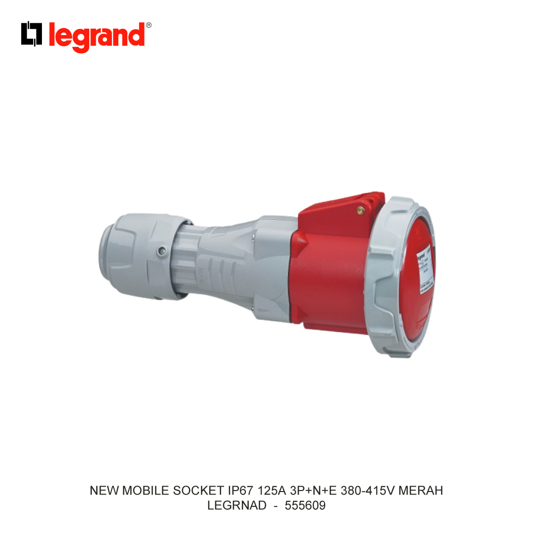 NEW MOBILE SOCKET IP67 125A 3P+N+E 380-415V MERAH