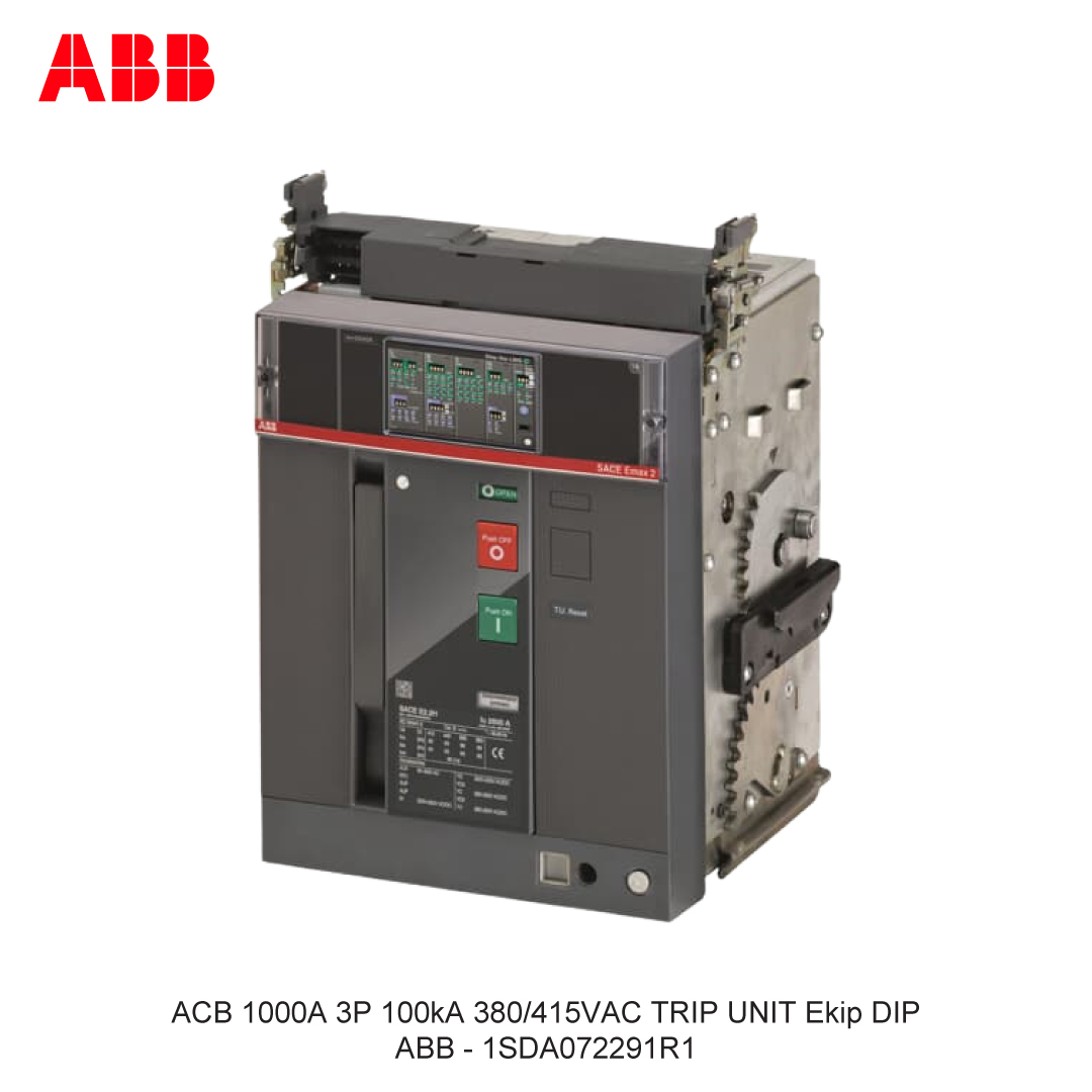 ACB 1000A 3P 100kA 380/415VAC TRIP UNIT Ekip DIP ABB